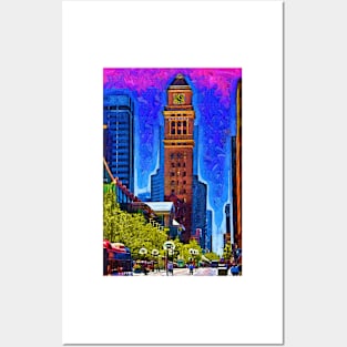 16th Street Pedestrian Mall In Denver Posters and Art